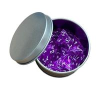QUXVUIS Ensemble de 25 dés polyédriques Faits Main pour Jeux de société, Jouets à Plusieurs Faces, faciles à Lire, Accessoires Jeu, Cadeaux, dés en Acrylique pour Jeux rôle, Violet, 20mm