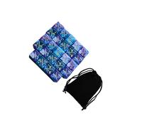 QUXVUIS Ensemble de dés polyédriques à Monter soi-même pour Jeux de rôle et Accessoires Jeux société. Idéal pour Divers Plateau et leçons, Violette Verte, 1.6 cm