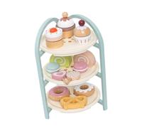 QUXVUIS Ensemble de Jeu de rôle pour Le goûter des Petites Filles, Comprenant des gâteaux et Desserts en Bois Assortis, pour Jouer à Faire Semblant avec Les amies. Laissez Les Enfants s'amuser en