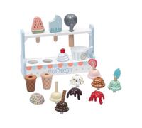 QUXVUIS Ensemble de Jouets Miniatures de Glaces pour Jouer à Faire Semblant, avec des pièces en Bois Robustes et durables pour des Heures Jeu imaginatif. Ce Jeu Glaces développe Les compétences