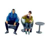 QUXVUIS Ensemble de Personnages Miniatures pour Une scène de thé l'après-midi, Figurines à l'échelle 1/64 pour créer des présentations impressionnantes. Ce Service à thé Miniature est conçu pour