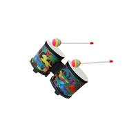 QUXVUIS Ensemble de Tambours africains en Bois Durable, idéal pour l'éducation Musicale des Enfants débutants. Instrument de Musique Artisanal et Conception soignée, Jouet , Animal , 31 x 16 cm