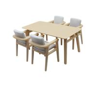 QUXVUIS Ensemble Table et chaises pour Maison de poupée : Une expérience de Repas réaliste et Polyvalente pour Les Enfants. Modèle Miniature de Table et