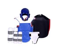 QUXVUIS Équipement de karaté pour Le, équipement de Essentiel pour Les pratiquants karaté Pendant Les séances Protège-Poitrine Taekwondo rembourré, épais et, Bleu, XL