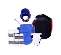 QUXVUIS Équipement de karaté pour Le, équipement de Essentiel pour Les pratiquants karaté Pendant Les séances Protège-Poitrine Taekwondo rembourré, épais et, Bleu, S