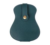 QUXVUIS Étui à médiators portable et élégant avec 18 emplacements de rangement. Un accessoire indispensable pour tous les guitaristes. Pochette de rangement en cuir PU pour, Vert, 107 x 135 mm