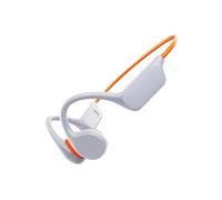 QUXVUIS Expérience Bluetooth à Conduction osseuse véritable liberté sans Fil Modes Bluetooth et Lecteur MP3 écouteurs à Conduction osseuse, Blanc Orange