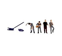 QUXVUIS Figurines Miniatures pour Diorama, décor Durable et abordable, idéales pour Les constructions de décors sur Table de Sable, Gris, Taille des Personnes 2.8 cm