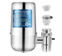 QUXVUIS Filtration efficace pour l'eau du robinet cristalline, filtre à eau du robinet de cuisine avec filtre magique à 8 couches, Installation facile