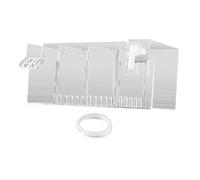 QUXVUIS Filtre Externe pour Aquarium - Filtration Facile - Convient pour aux Petits Aquariums - Installation Facile - Se Fixe sur la boîte - Accessoires pour Aquarium, Clair, 24 x 10.5 x 10 cm