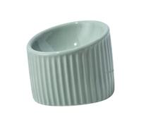 QUXVUIS Gamelle surélevée en céramique pour Chat - Gamelle inclinée pour Tous Les propriétaires de Chats - surélevée avec Compartiments supérieur, Vert, 13.7 x 11 cm