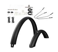 QUXVUIS Garde-Boue de VTT à Couverture intégrale avec matériel de Montage, Garde-Boue de vélo de Route 29 Pouces, Renfort Noir, 27.5 en Bretelles Noires, 6.5 cm de Large