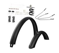QUXVUIS Garde-Boue de VTT à Couverture intégrale avec matériel de Montage, Garde-Boue de vélo de Route 29 Pouces, Renfort Noir, Bretelles Noires, 29 Pouces