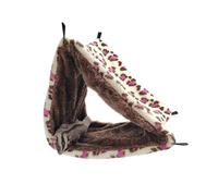 QUXVUIS Hamac Suspendu pour Hamster Chaud en Peluche Double Couche Sac de Couchage Cage d'écureuil nid Fournitures pour Animaux de Compagnie pour intérieur extérieur