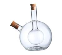 QUXVUIS Huilier-vinaigrier avec bouchons en liège, flacon en forme de grappe de raisin, idéal pour la cuisine au quotidien. Flacon à olives verre avec double bec verseur.