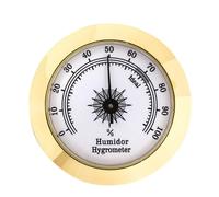 QUXVUIS Hygromètre Installation intégrée Jauge d'humidité de Haute précision Conception intégrée Mouvement mécanique pour humidificateur, Or