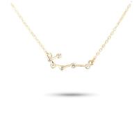 QUXVUIS Ins douze signe du zodiaque Constellations thème amitié collier strass avec pendentif carte d'affichage pour amoureux Festival cadeaux, L'or cancéreux
