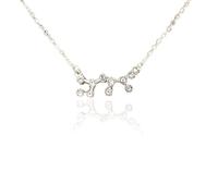 QUXVUIS Ins douze signe du zodiaque Constellations thème amitié collier strass avec pendentif carte d'affichage pour amoureux Festival cadeaux, Argent Sagittaire