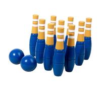 QUXVUIS Jeu de Bowling éducatif, Cadeau d'anniversaire Amusant, Ensemble interactif avec Boules de Bowling et quilles en Bois, pour Enfants, éveil et découverte.