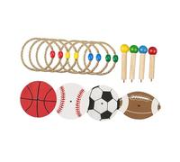 QUXVUIS Jeu de Lancer d'anneaux, Jouet Amusant d'intérieur et d'extérieur Qui améliore la Coordination et crée des Souvenirs inoubliables pour Les Enfants. Jeu de Kermesse