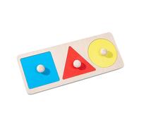 QUXVUIS Jeu de Manipulation créatif et éducatif pour Enfants : Puzzles, Formes, tri, empilage, Reconnaissance des Formes, Jeux de motricité Fine, Chiffres, Carré à Trois Trous