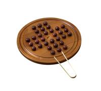 QUXVUIS Jeu de Solitaire Classique en Bois. Développe Les compétences, stimule l'esprit des Jeunes, améliore la Patience et la résolution de problèmes.