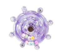 QUXVUIS Jouet pour Cage, Roue Interactive pour perruches, perroquets, inséparables, calopsittes et pinsons : Un Divertissement Stimulant Qui Encourage l'activité Physique, Violet