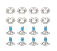 QUXVUIS Kit de vis Polyvalent pour Fixations de Snowboard - Pack Premium Comprenant 8 vis et 8 rondelles en Acier Inoxydable - Pièces de Rechange pour