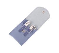 QUXVUIS Kit d'ongles à la mode, ensemble de ciseaux à tranchante pour pédicure lisse, ensemble d'outils ongles en acier au carbone, étui en cuir de manucure, Bleu style B