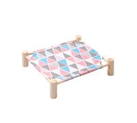 QUXVUIS Le Bois Naturel et Le Tissu Respirant Font Que Notre hamac en Bois pour Chat se démarque Peut être utilisé à l'intérieur et à l'extérieur, Couleur, trompette53*48 * 13