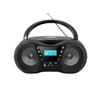 QUXVUIS Lecteur CD Portable avec Commandes faciles et Son Haute fidélité pour Les mélomanes en déplacement. Lecteurs CD pour la Maison. ABS Durable, Noir