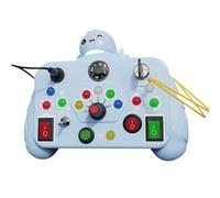 QUXVUIS Les Jouets avec Interrupteur d'éclairage LED développent la Coordination et Les compétences sensorielles Jouets ABS avec interrupteurs de lumière LED sont des occupés , Bleu