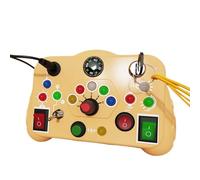 QUXVUIS Les Jouets avec Interrupteur d'éclairage LED développent la Coordination et Les compétences sensorielles Jouets ABS avec interrupteurs de lumière LED sont des occupés , Jaune