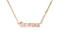 QUXVUIS Lettre anglaise Zodiac Collier Ins Bijoux Chaîne Pendentif Confortable pour Amant Ami Festival Cadeaux Or Rose, verseau