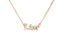 QUXVUIS Lettre anglaise Zodiac Collier Ins Bijoux Chaîne Pendentif Confortable pour Amant Ami Festival Cadeaux Or Rose, Balance