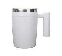 QUXVUIS L'heure du café avec agitation automatique, la tasse à café se mélange comme un Pro à chaque, tasse en acier inoxydable, thermique, blanc