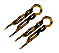QUXVUIS Lot de 2 épingles à cheveux Prestige Double Notch Lialys Hair en acétate durable pour cheveux, lot de 3, UN