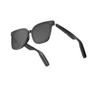 QUXVUIS Lunettes intelligentes avec IA, il Suffit d'un clic pour Changer d'appel et pour la Communication vocale, Lunettes intelligentes polarisées Anti-UV avec IA, Noir