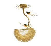 QUXVUIS Lustre unique en verre en forme d'œuf d'oiseau, témoignant d'un savoir-faire exceptionnel pour une décoration moderne et esthétique. Lustre boule verre forme d'œuf, Lumière à 3 couleurs