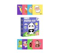 QUXVUIS Manuel pour Enfants : Origami tridimensionnel, Coordination enfantine avec défis interactifs, Coordination Main-Cerveau, découpage de Papier pour la Maternelle , thème Animalier , 14x14cm