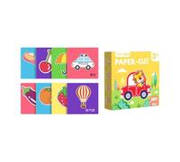 QUXVUIS Manuel pour Enfants : Origami tridimensionnel, Coordination enfantine avec défis interactifs, Coordination Main-Cerveau, découpage de Papier pour la Maternelle , thème de la Vie , 14x14cm