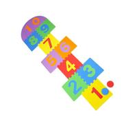 QUXVUIS Maternelle géant marelle Tapis Jeu Enfants Carreaux imbriqués intérieur extérieur Famille Jouets Tapis de Jeu Alphabet numéro Puzzle