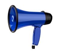 QUXVUIS Mégaphone Bullhorn 25 W pour l'enregistrement Sportif en extérieur, avec Microphone intégré et Batterie réglable, idéal pour Les Enfants et Les Adultes, Bleu, 22 x 14 x 14 cm