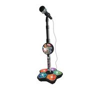 QUXVUIS Microphone et Support pour Enfants : Une expérience Qui stimule l'imagination grâce à des lumières Clignotantes hypnotisantes et des airs , Noir , 100 x 21 cm