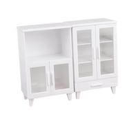 QUXVUIS Mini-Armoire/Meuble de Rangement Blanc pour Maison de poupée : Une Touche d'élégance et de Style Tout en offrant des Solutions de Rangement