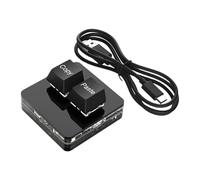 QUXVUIS Mini-Clavier avancé à 2 Touches, idéal pour Les Jeux avec Programmation Simple par Copier-Coller et Jeux de Rythme. Options RGB. Mini-Clavier programmable à 2