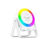 QUXVUIS Mini Enceinte Bluetooth compacte avec lumières LED intégrées pour Une Meilleure Ambiance, capteur Sensible intégré, ABS Facile à Utiliser, Blanc