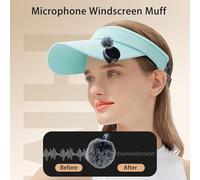 QUXVUIS Mini housse de Microphone à revers, coupe-vent, tout nouveau, réduit les interférences du vent et du bruit, pare-brise pour Microphone