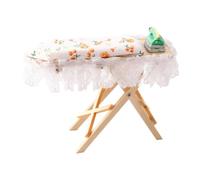 QUXVUIS Mini Table à Repasser à Vapeur, modèle réduit pour Maison de poupée, Meuble idéal pour Les Enfants Qui Aiment Les Jeux Miniatures (échelle 1:12), mobilier de buanderie pour Jardin féerique