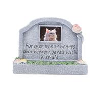 QUXVUIS Monument commémoratif pour Animaux de Compagnie, stèle funéraire en résine pour Chat, pour Porche extérieur, en Forme de cœur d'ange, Gris, Manquer